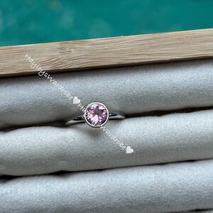 Pink & Silver Circular Ring